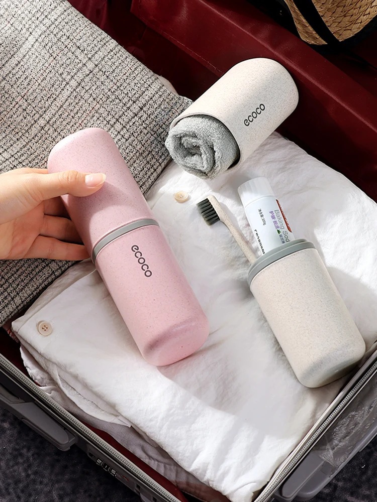 

Simple Travel Washing Cup Portable Toothbrush Storage Box Multifunctional Teeth Brushing Cup Tooth Set Box Tooth Glass Suit