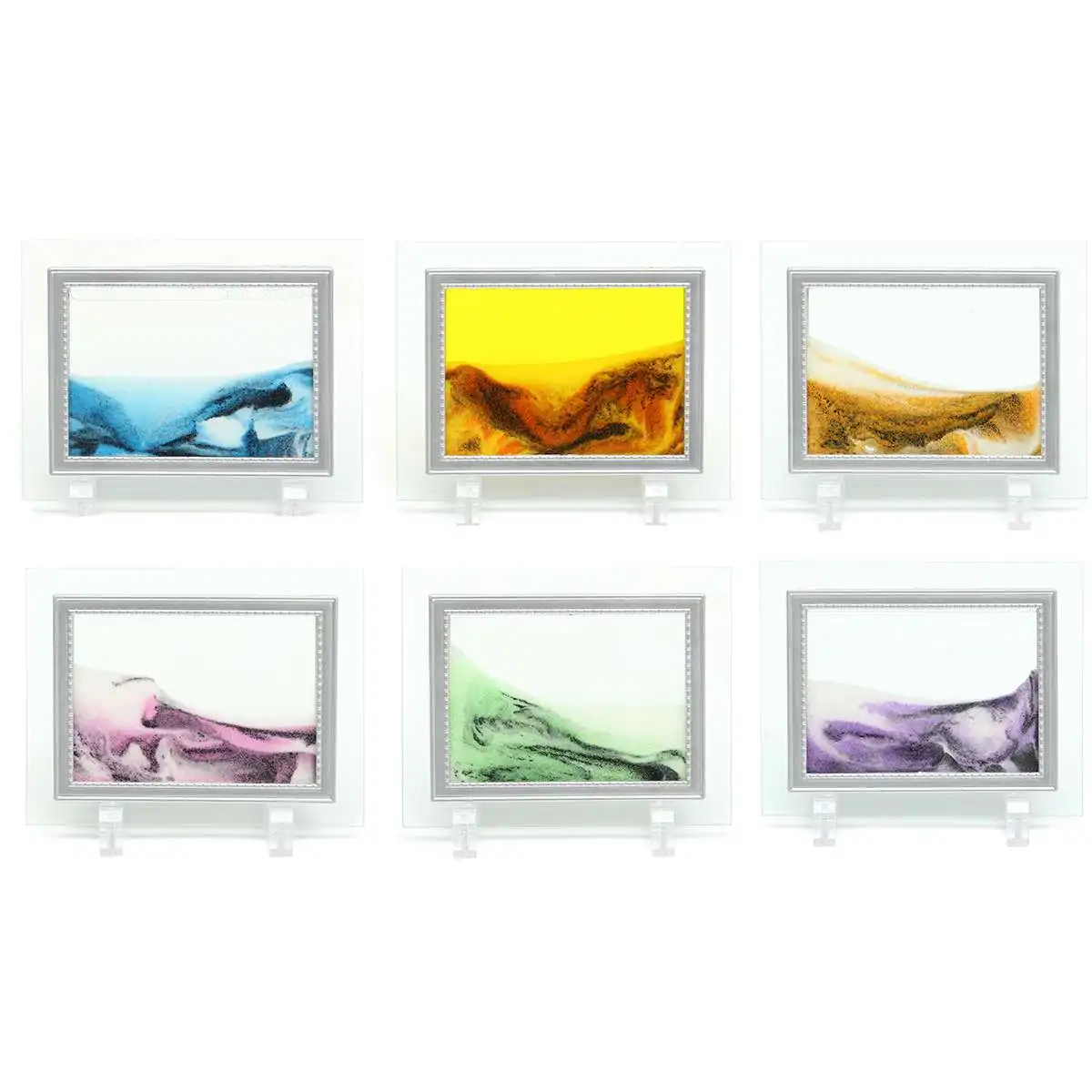 3D-картина с динамическим зрением стеклянная рамка движущимся песком картина