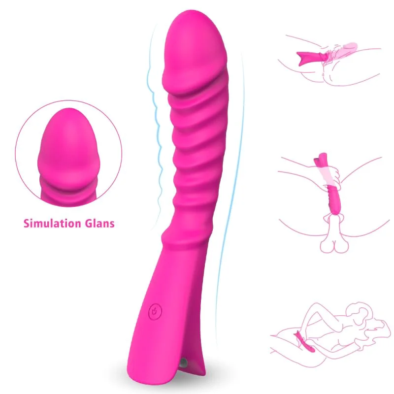 USB 10 Частота G Spot AV вибратор телескопическая Массажная ручка с резьбой для зарядки