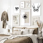 Современный абстрактный поцелуй Бежевый фон Милая домашняя Картина на холсте настенная фотография для гостиной домашний декор