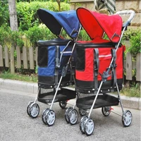 2016 new pet products dog seat travel accessories pet stroller 3 in 1 multi function 4 wheels pet cart