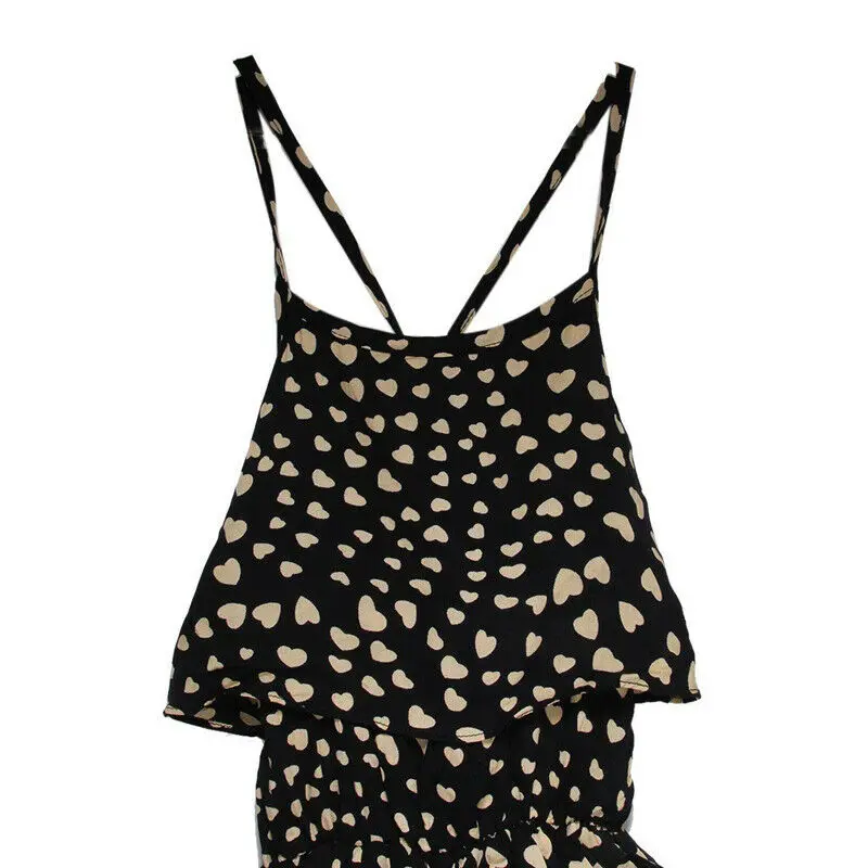 Модный чехол с изображением сердечка цветка для маленьких девочек комбинезоны