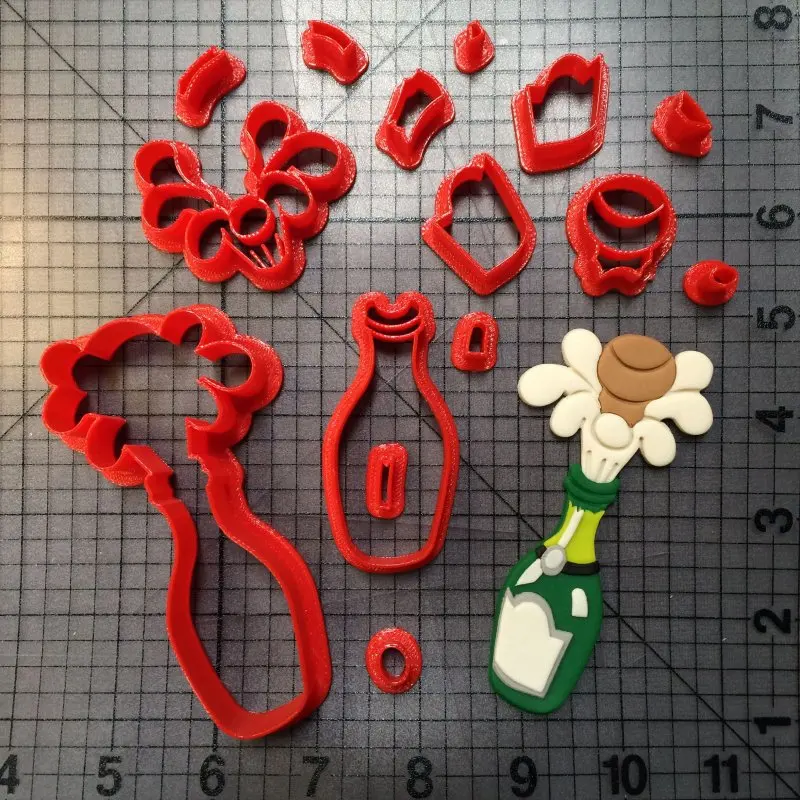 Напиток шампанского бутылка пробкового стекла серии резак для печенья мастики