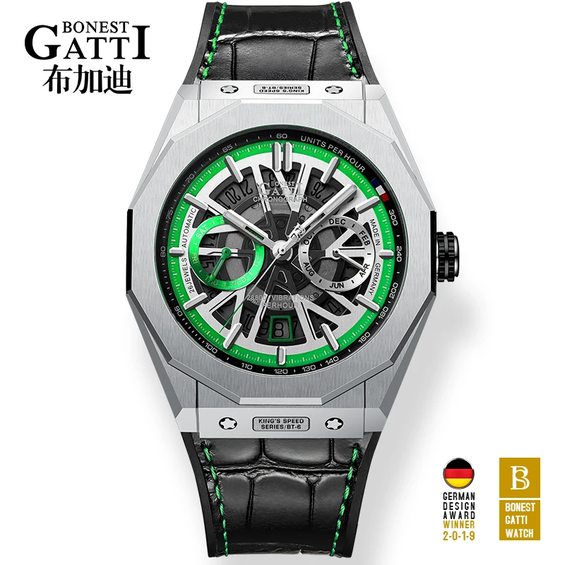 

GATTI Men Mechanical Wristwatches Top Brand Luxury 2020 Waterproof Blue Date Sport Automatic Mens Watch Clocks reloj hombre 2020