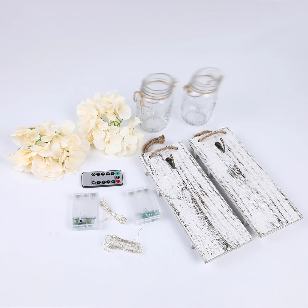 Настенный светодиодный светильник 2 шт./компл. белая деревянная доска каменная