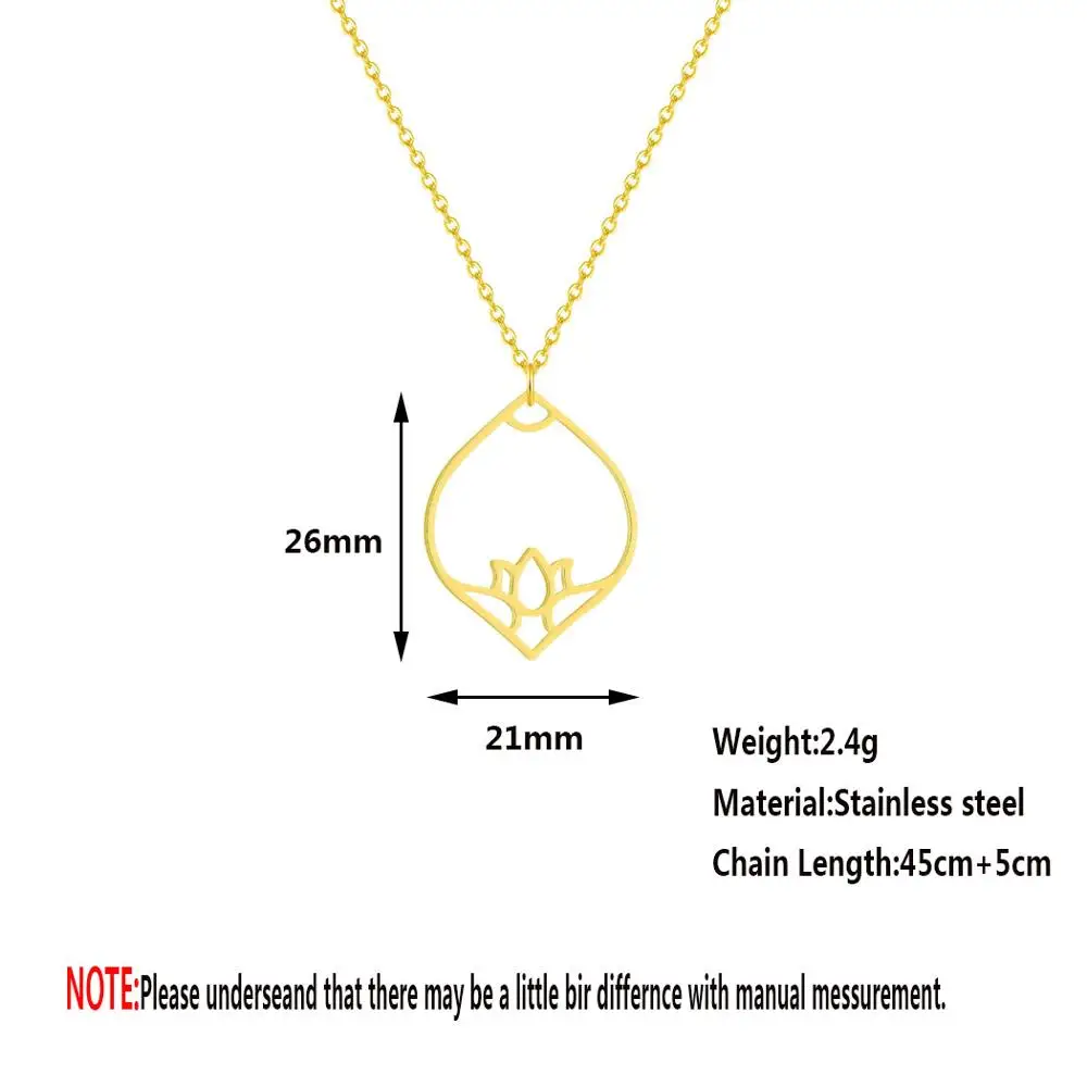 Чандлер из нержавеющей стали водослива лотос ожерелье Яга Карма Будда