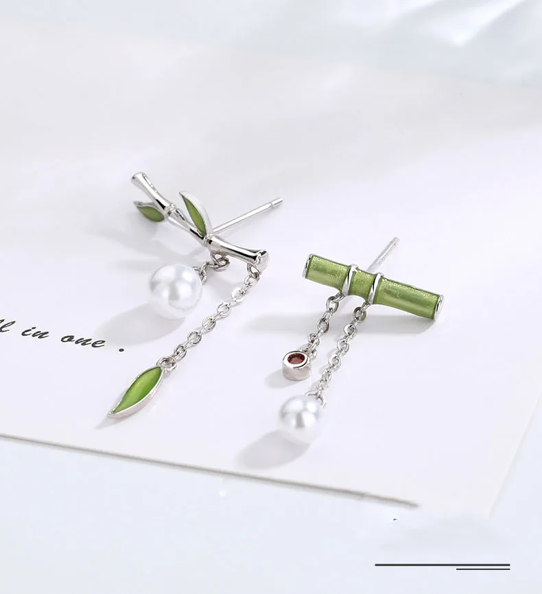 Серьги женские Асимметричные из серебра 925 пробы с жемчугом | Украшения и