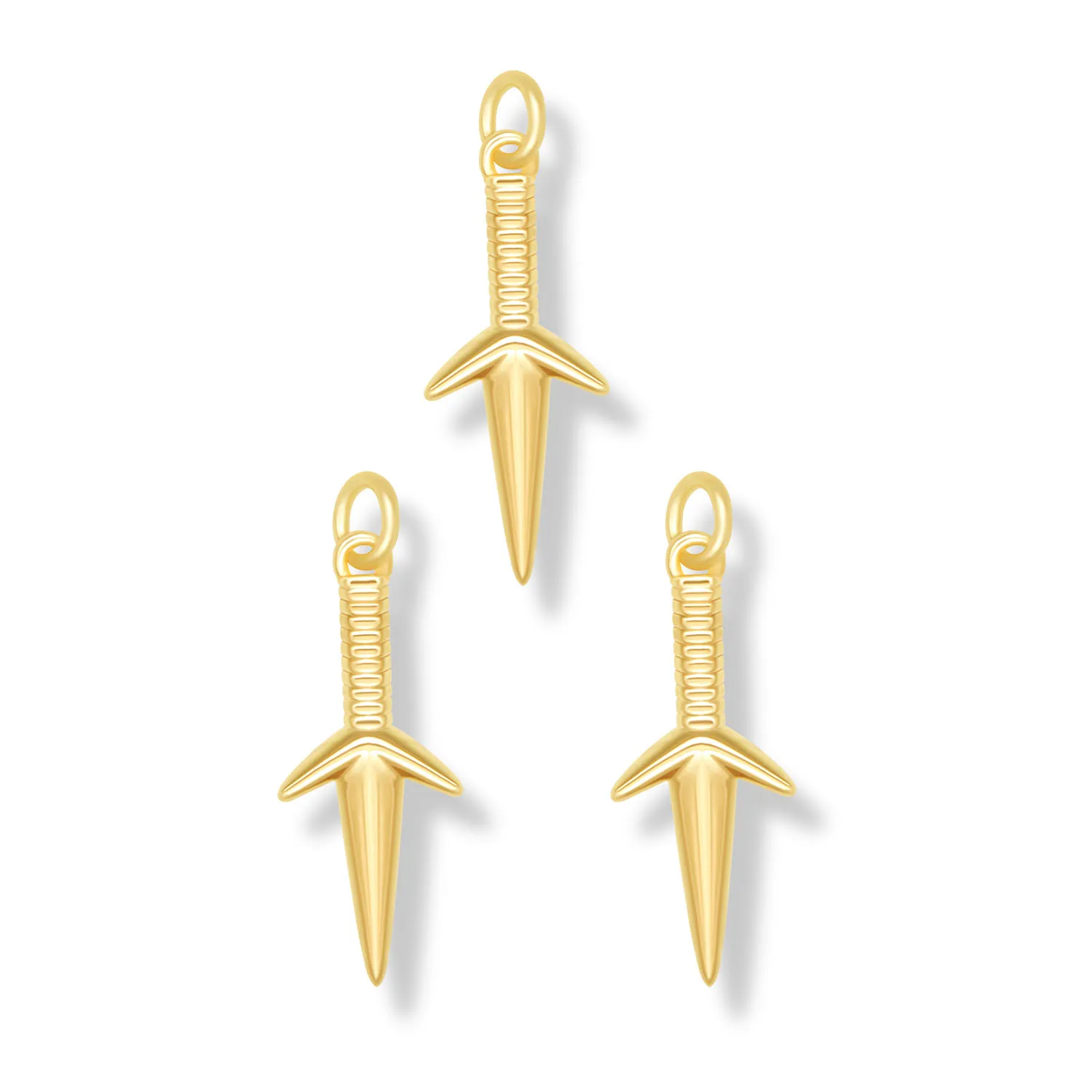 

Gold-plated Brass Sword Pendant For Necklace Choker Handmade Makings Creative Punk Wholesale Hip Hop Fashion Jewelry Findings