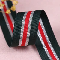 3m 25mm green black stripes webbing ribbons handmade hair accessories geschenk band diy sewing craft material party supplies
