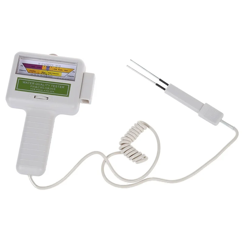 

Water Quality PH/CL2 Chlorine Tester Level Meter for Swimming Pool Spa White