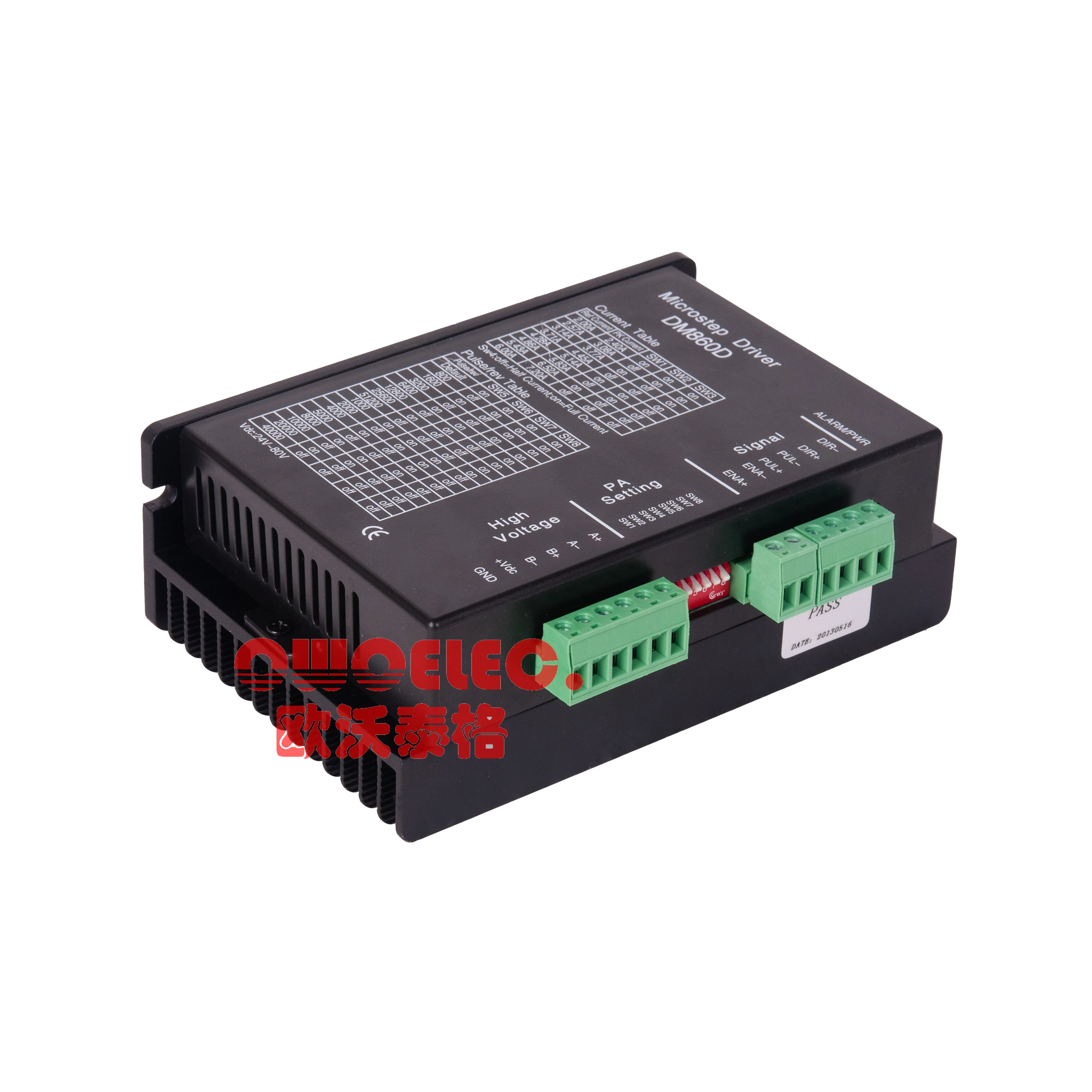 Драйвер двухфазного шагового двигателя DM860D ток 2 4 а входное напряжение 24 80 В