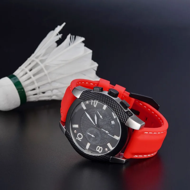 Anbeer Siliocne Watchband Men Diving Rubber Replacement Bracelet 18mm 20mm 22mm 24mm Blue Wristband