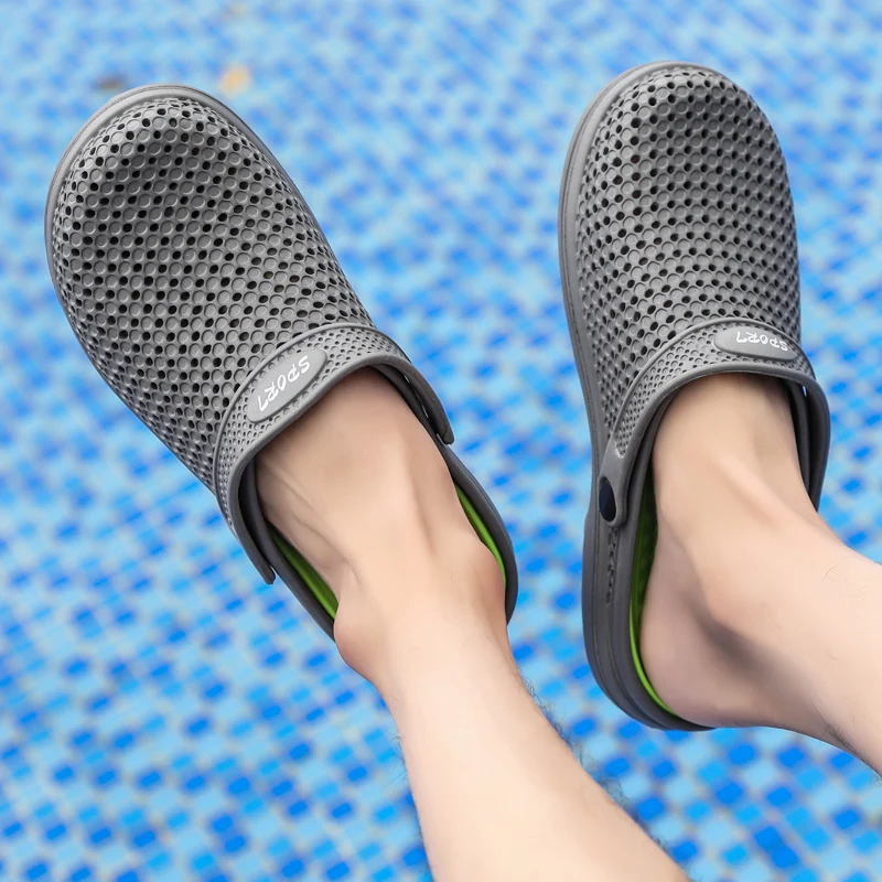 

Beach Sandals Summer Slippers Hollow-out Plus Size for Pool Bathroom Non-slip Breathable