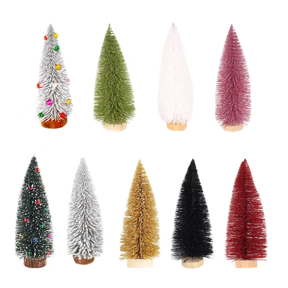 

Christmas Table Decoration Colorful Pine Needle Dusting Mini Christmas Tree Merry Christmas Decor For Home 2021 Naviidad Gifts