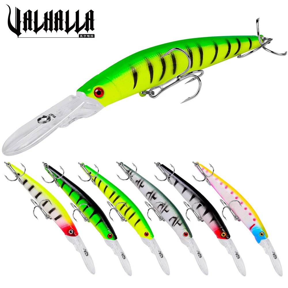

VALHALLA 6pcs Fishing Lure Kit Minnow Hard Bait 15.5g 14.5cm with Hooks Pesca Tackle Floating Wobbler Plastic Artificial Baits