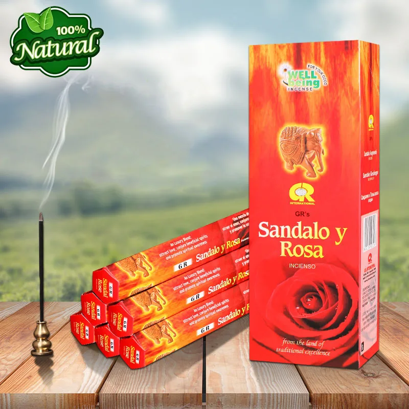 

GR Sandal Rose Aroma India Incense Sticks,Aromatic Indoor Fragrance For Home Living,Relaxing,Stress Relief,Meditation,Refreshing