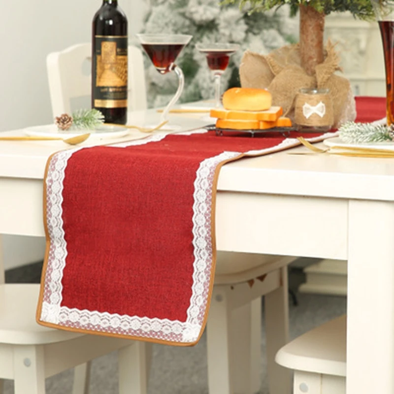 1 шт. рождественские украшения льняная скатерть с принтом флаг стол атмосферная