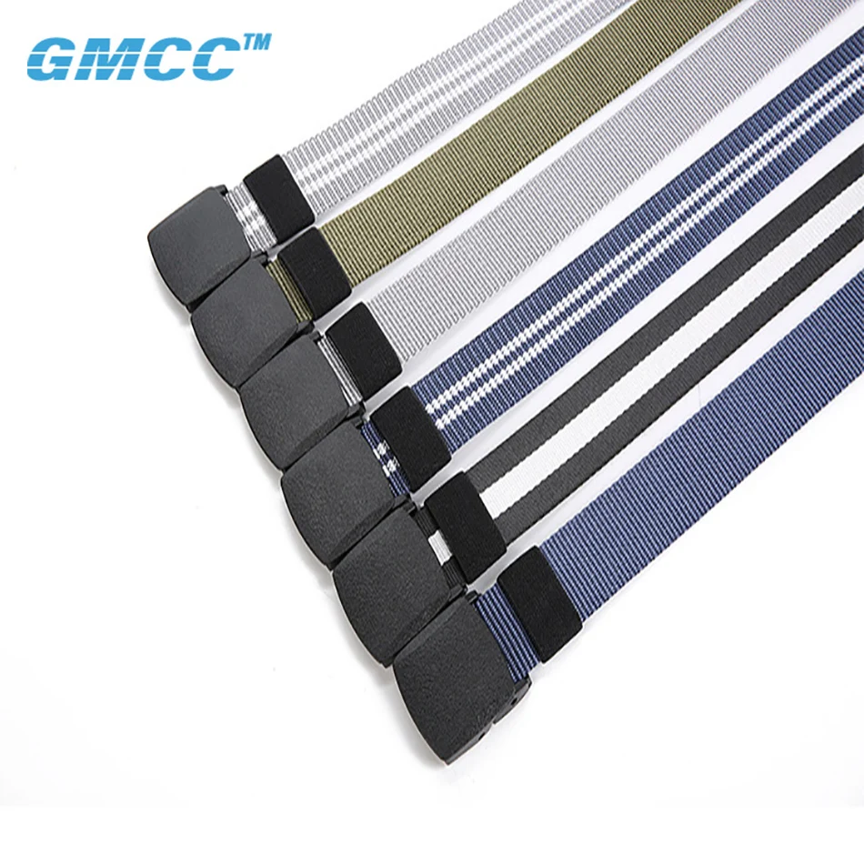 

GMCC Army Stripe High-End Men's Belts Adjustable Length Light Firm Military Nylon Outdoor Designer Tactical Canvas Waistband