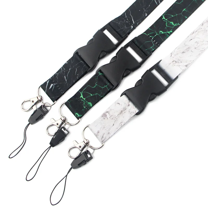 Marbling Lanyard Keychain USB ID Badge Holder for keys Whistle Camera Cool Phone Hang Rope Women Strap Neck Lanyards | Украшения и