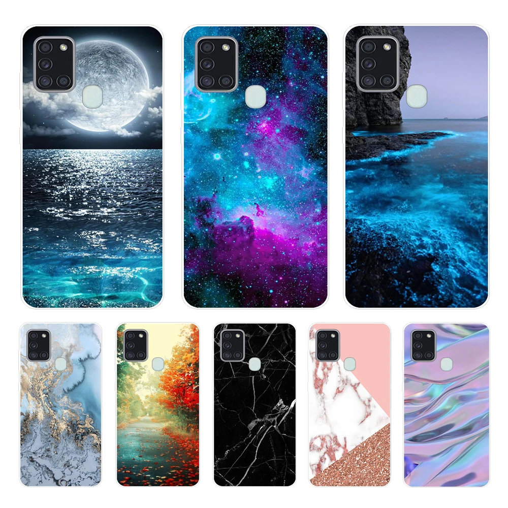 Чехол для Samsung A21S чехол телефона силиконовый мягкий из ТПУ Galaxy A 21 S A21 Fundas