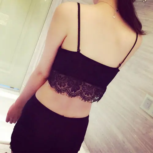 

Fashion Sexy Camisole Womens Bralette Lace Blouse Vest Crop Top Tank Padded Bra Bustier