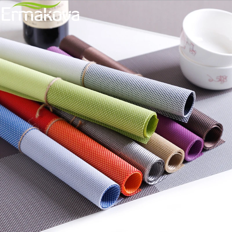 ERMAKOVA Placemats Table Mats Non-Slip Washable Place Mat Heat Resistant Tablemat Dining Disc Bowl Pad Coaster | Дом и сад