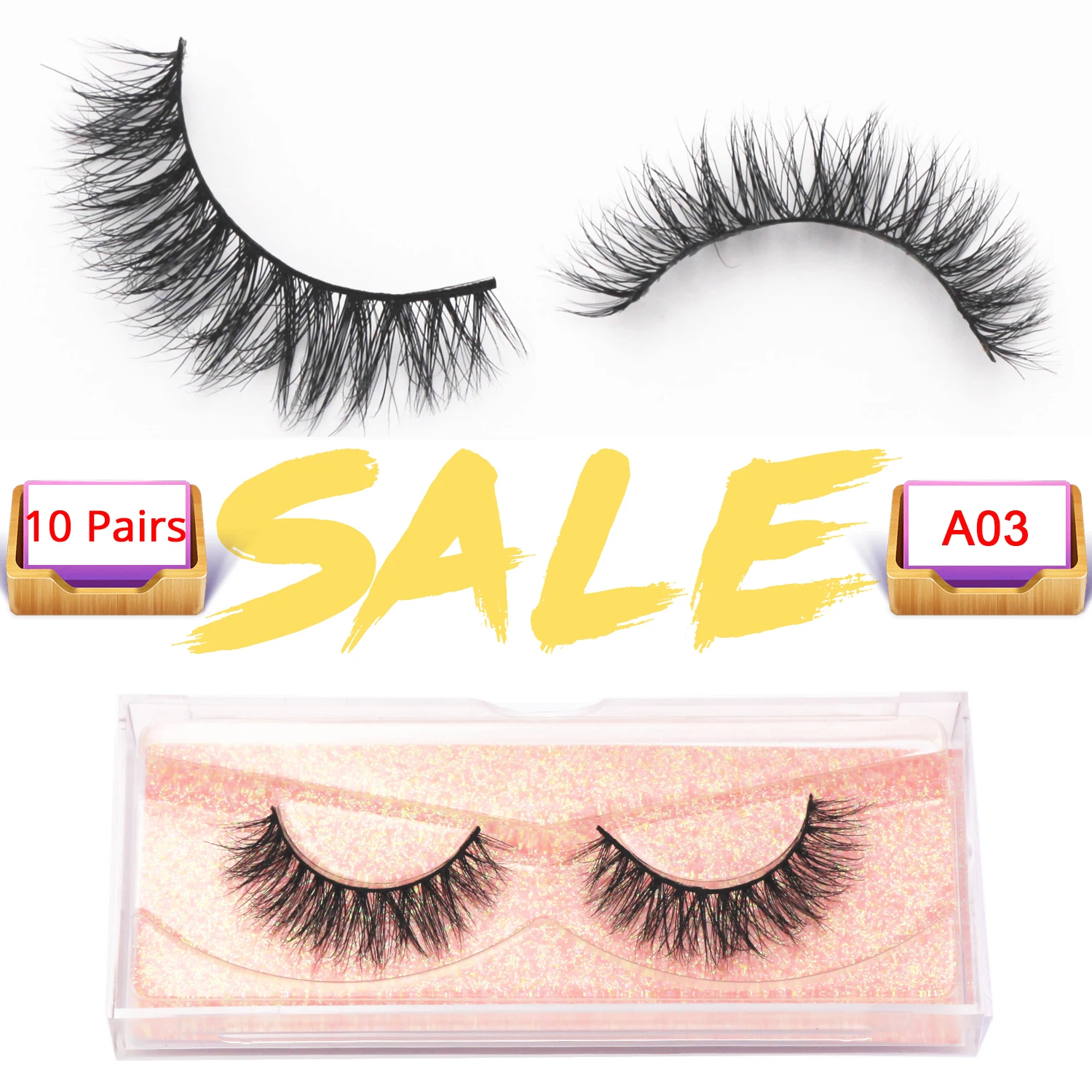 

10 pairs Lashes Wholesale Mink Eyelashes Natural Long Short Mink Lashes 3D Mink False Eyelashes Makeup Lluffy Mink Lashes Pack