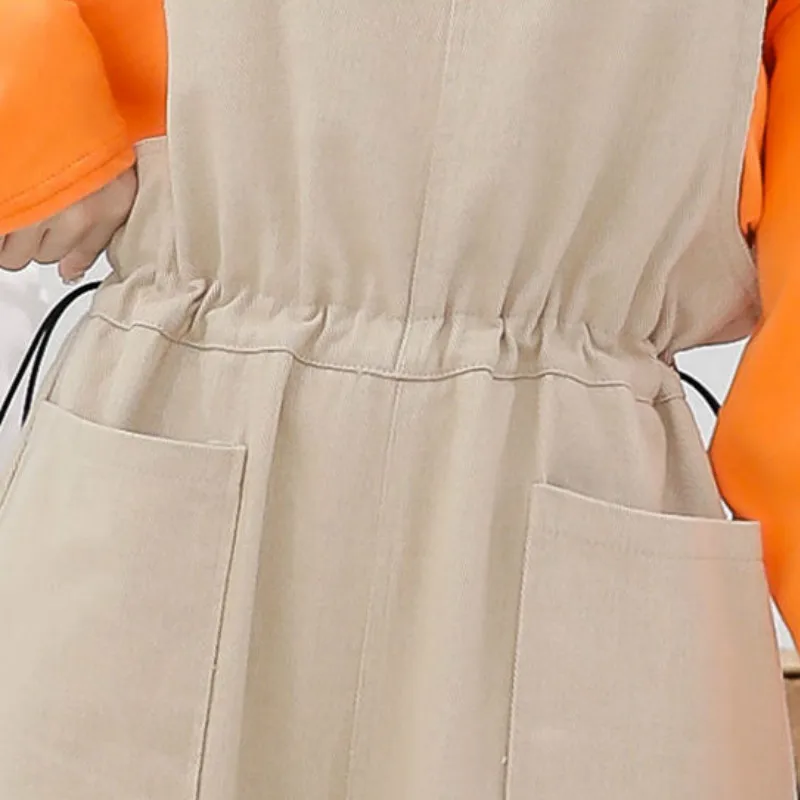 

Jumpsuits Women Solid Pocket Sleeveless Cargo Elastic Waist Womens Harajuku Trendy Chic Leisure Retro Ulzzang Simple Ins Loose