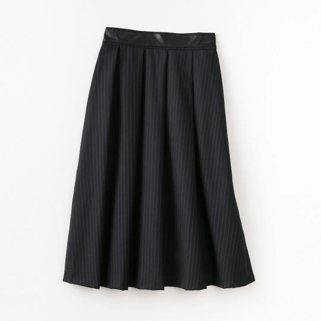 

ladies 2021 new fashion sexy wool and leather half skirt 0919