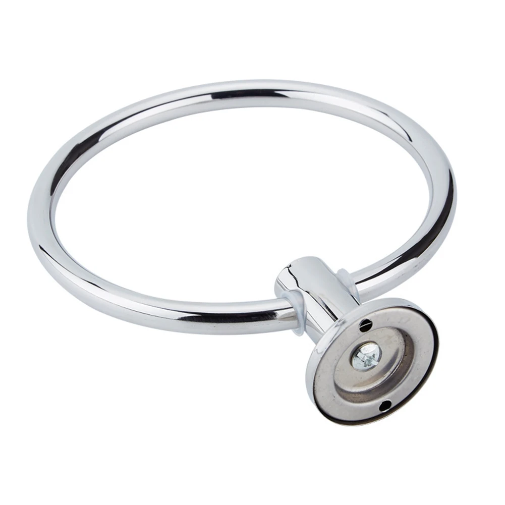 

Stainless Steel Towel Holder Ring Round Hand Wall Mounted Bathroom Durable Rustless Toilet