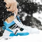 Мужские ботинки с плюшевой подкладкой AODLEE, зимние теплые водонепроницаемые ботинки для снега, кроссовки, ботильоны с подушкой, повседневная обувь