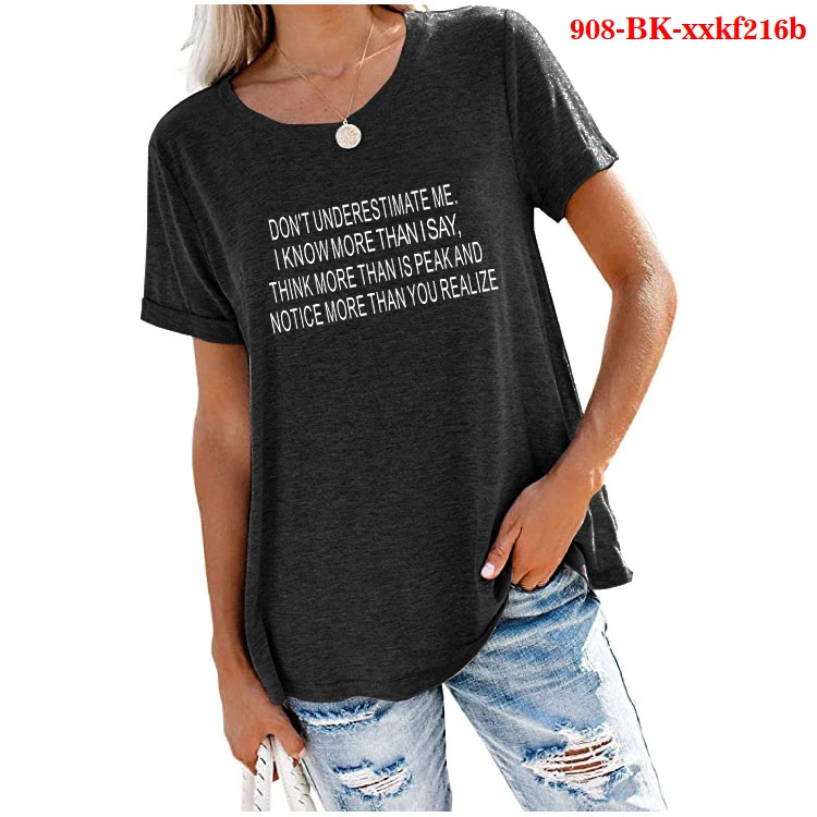 

Women Clothing Short Sleeve Female Tops Letter Printing T-shirt Plus Size Tops Girls Cute T Shirt Hipster Streetwear Summer Tees