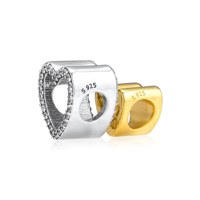 

In My Heart Beads for Snake Chain Bracelets & Bangles Clear CZ Golden Shine Charm Beads for Jewelry Making 2019 Crystal DIY Bead