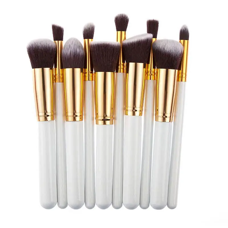 

10 Pcs Makeup Brushes Set Cosmetics Foundation Blending Blush Powder Eyeshadow Makeup Tool Set MPwell