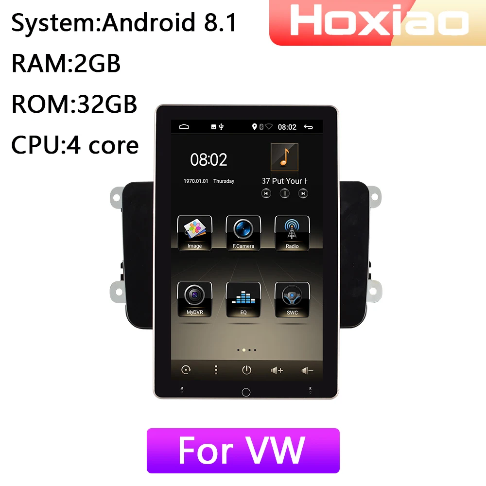 Автомагнитола для VW Volkswagen мультимедийный видеоплеер навигация GPS Android 8 1 2DIN Golf Polo
