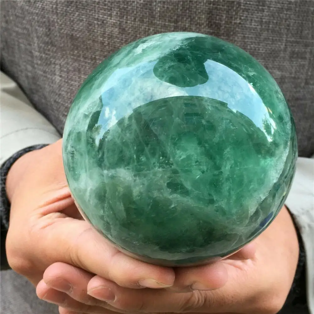 

Fluorite Crystal Ball Natural Green Quartz Decoration Home Reiki Ore Energy Stone Healing Mineral Handwork Fengshui DIY Gift