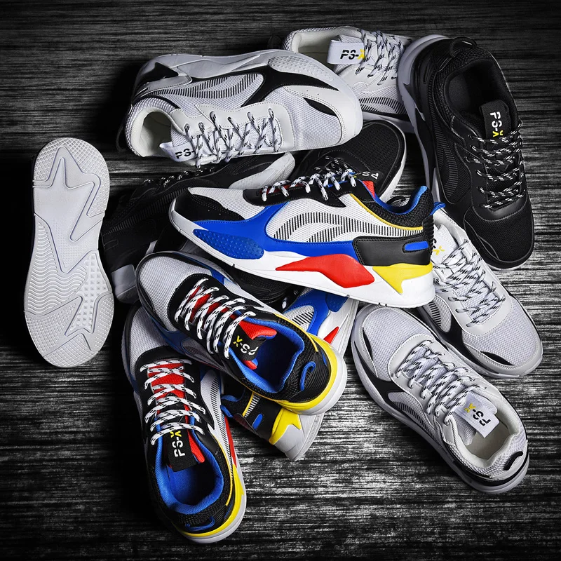 

YEINSHAARS Men Women Fashion Running Shoes Trainer Athletic Sneaker Blue White Black Walking Sneaker Shoes