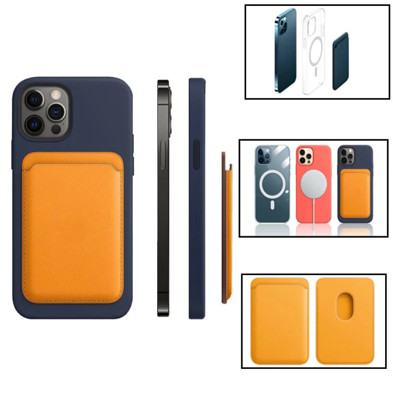 

Magnetic Phone Card Case Leather Wallet Pocket Back Cover For iPhone 12 Pro Max Mini Samsung Xiaomi Magnet Mobile Phone Holster