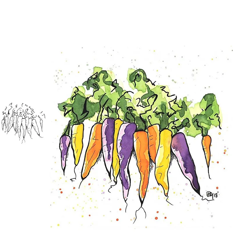 Прозрачные резиновые штампы с стеблями баклажана JC силиконовые для скрапбукинга