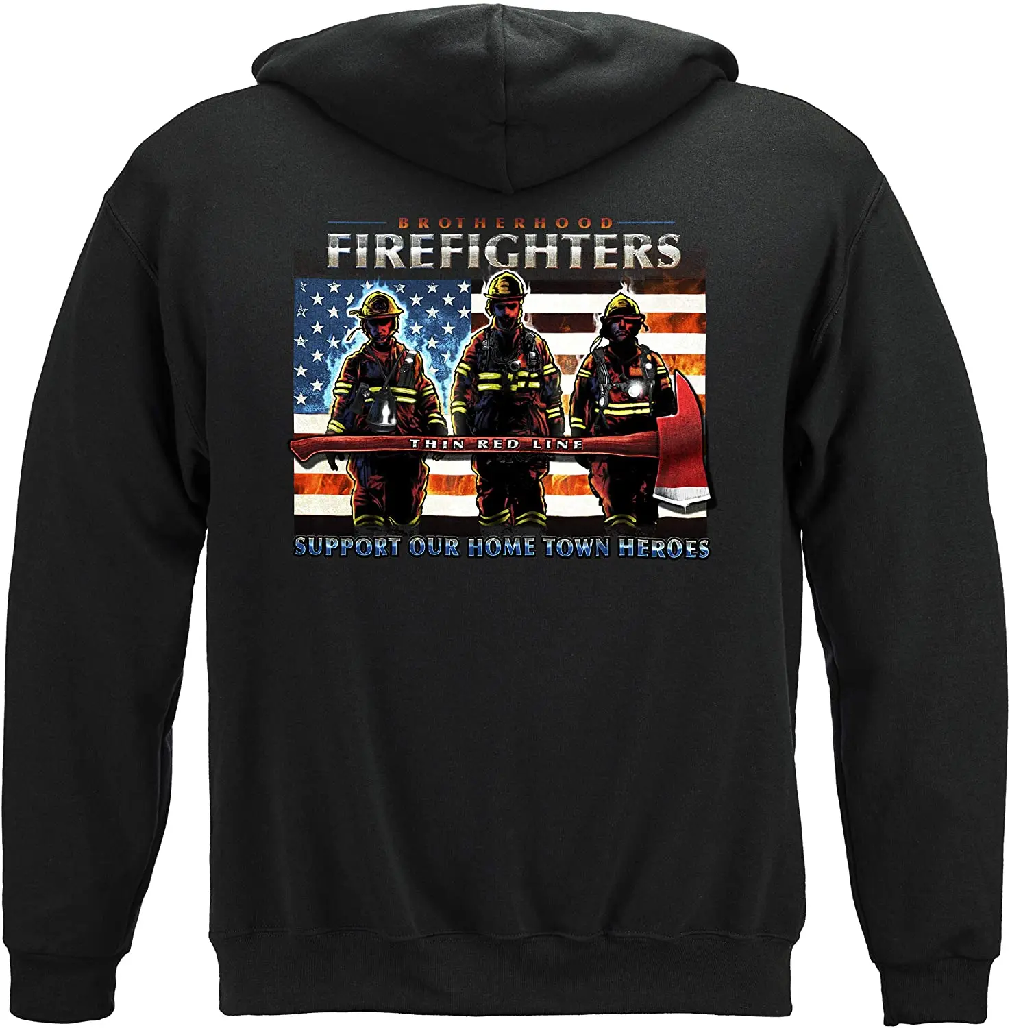 

Firefighters Tshirts for Men | Thin Red Line Flag T Shirt FF2363