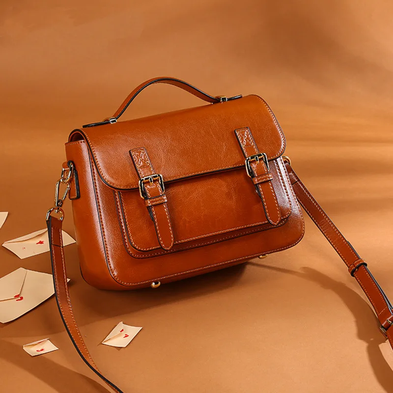 

2021 new straddle single shoulder bag women's leather women's single shoulder bag chain small bag retro elegant fashion women's