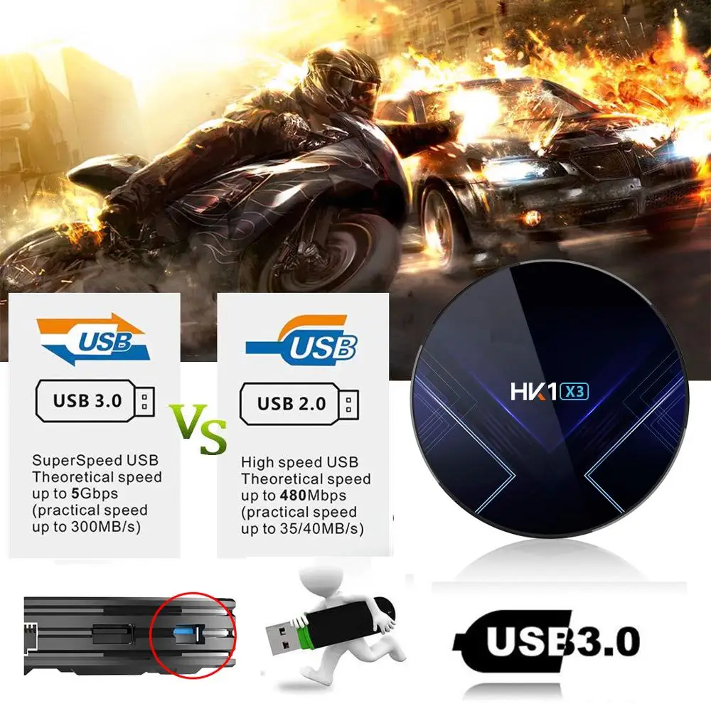 10 шт./лот Бесплатная доставка dhl HK1 X3 S905X3 Android 9 0 TV Box 4 ГБ 32 64 Гб 128 8K 5G Wi-Fi BT Youtube HDR Netfilx