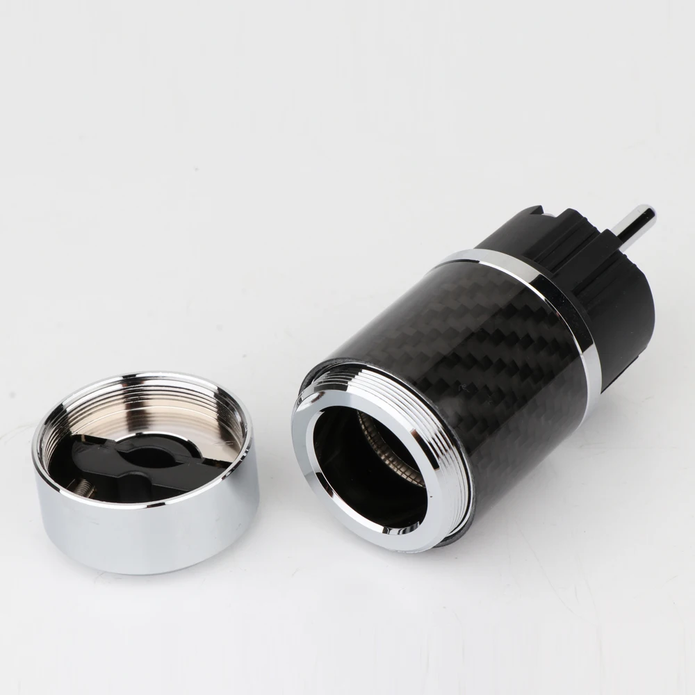 

Preffair BCF4-ER Hi-End Carbon Fiber Rhodium Plated With Gasket European Standard AC Power Plug IEC Female DIY Mains Power