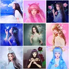 Алмазная 5D Вышивка сделай сам, алмазная живопись, полная круглая Алмазнаяполная выкладка, алмазная вышивка ангельская девушка, игла для вышивки крестиком