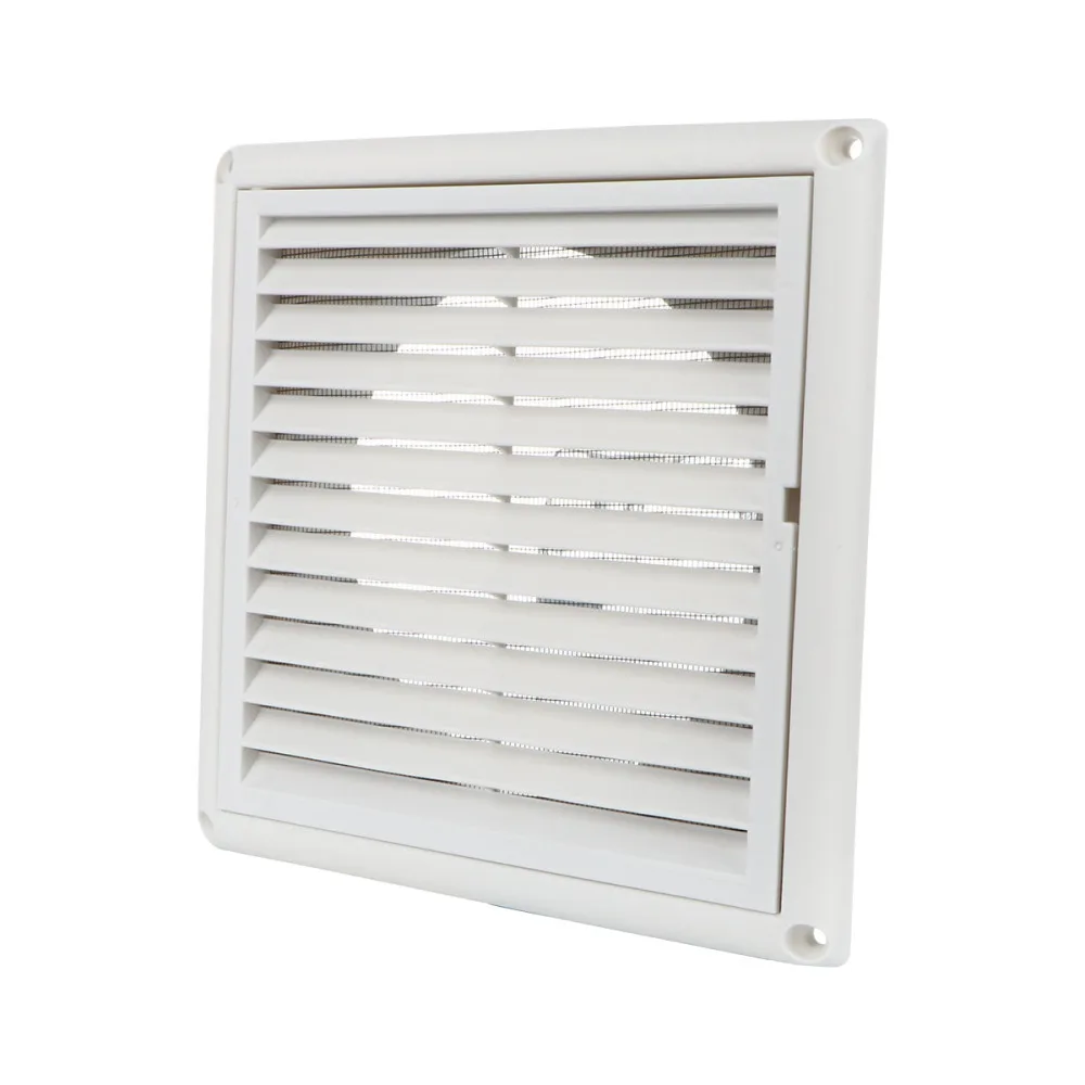 

1PC Air Vent Ventilation Grill Cover Wall Ceiling Mounted Vent Built-in Fly Screen Mesh for Bathroom Office Home (White, 100mm)