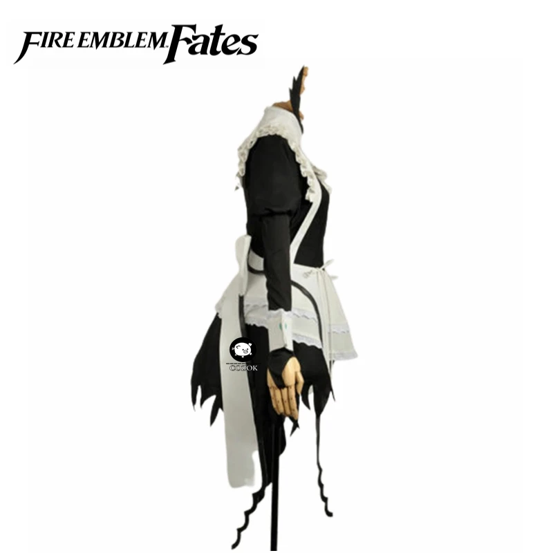 Черно-белое платье любого размера с эмблемой огня | Тематическая одежда и