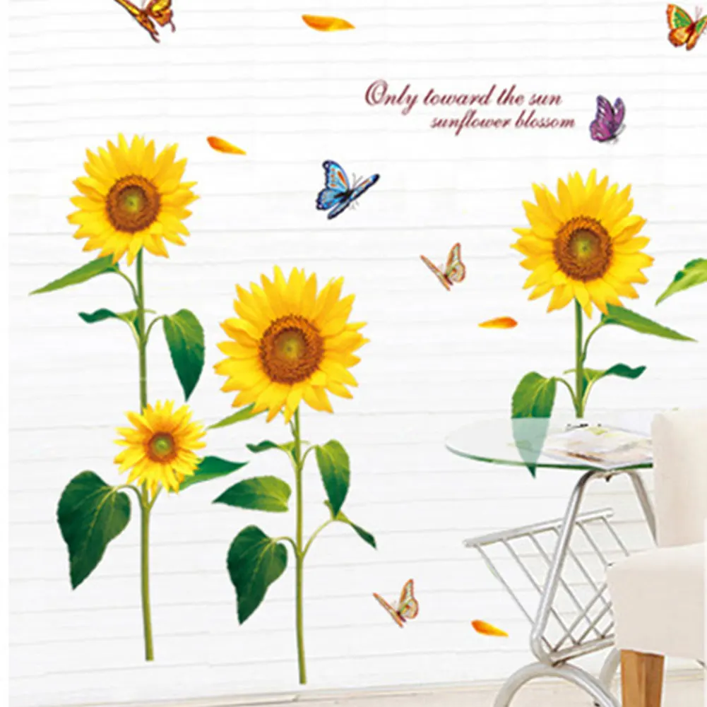 Бабочка Подсолнух домашний декор наклейка на стену сделай сам для детской