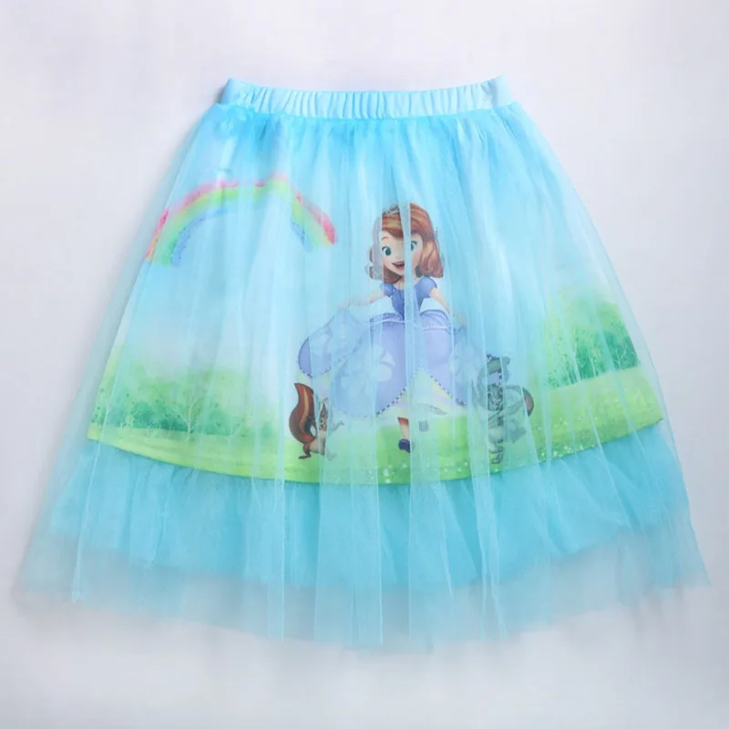 Одежда для маленьких девочек Летняя фатиновая юбка с принтом пони Детская