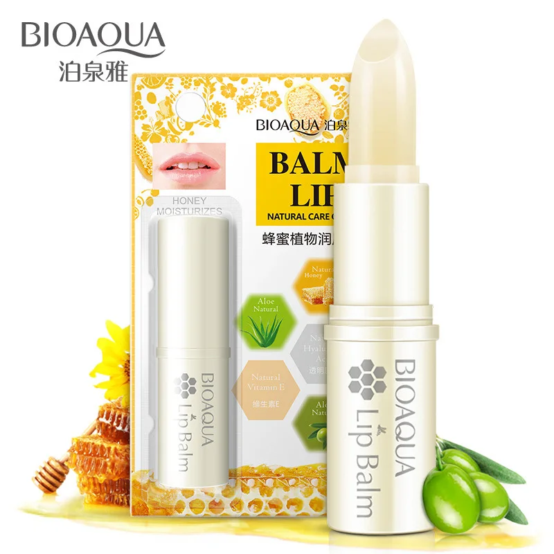 

Бальзам для губ BIOAQUA, натуральный медовый, с алоэ, увлажняющий, бесцветный, восстанавливающий, восстанавливающий, от морщин, Зимний уход за к...