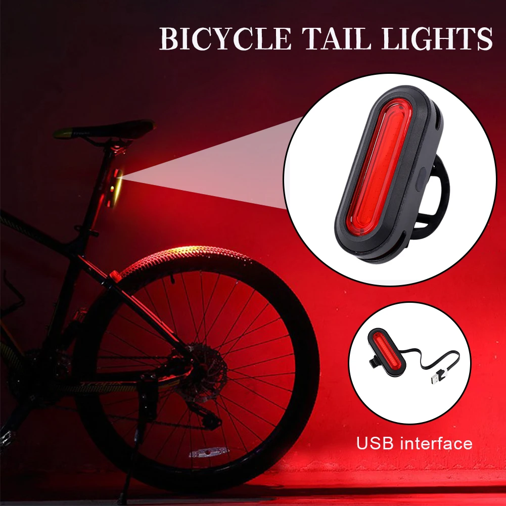 

6Mode Bicycle Taillight USB Rechargeable LED Tail Light Waterproof Ultra Bright Warning Light Easy to Install Bike Accessories